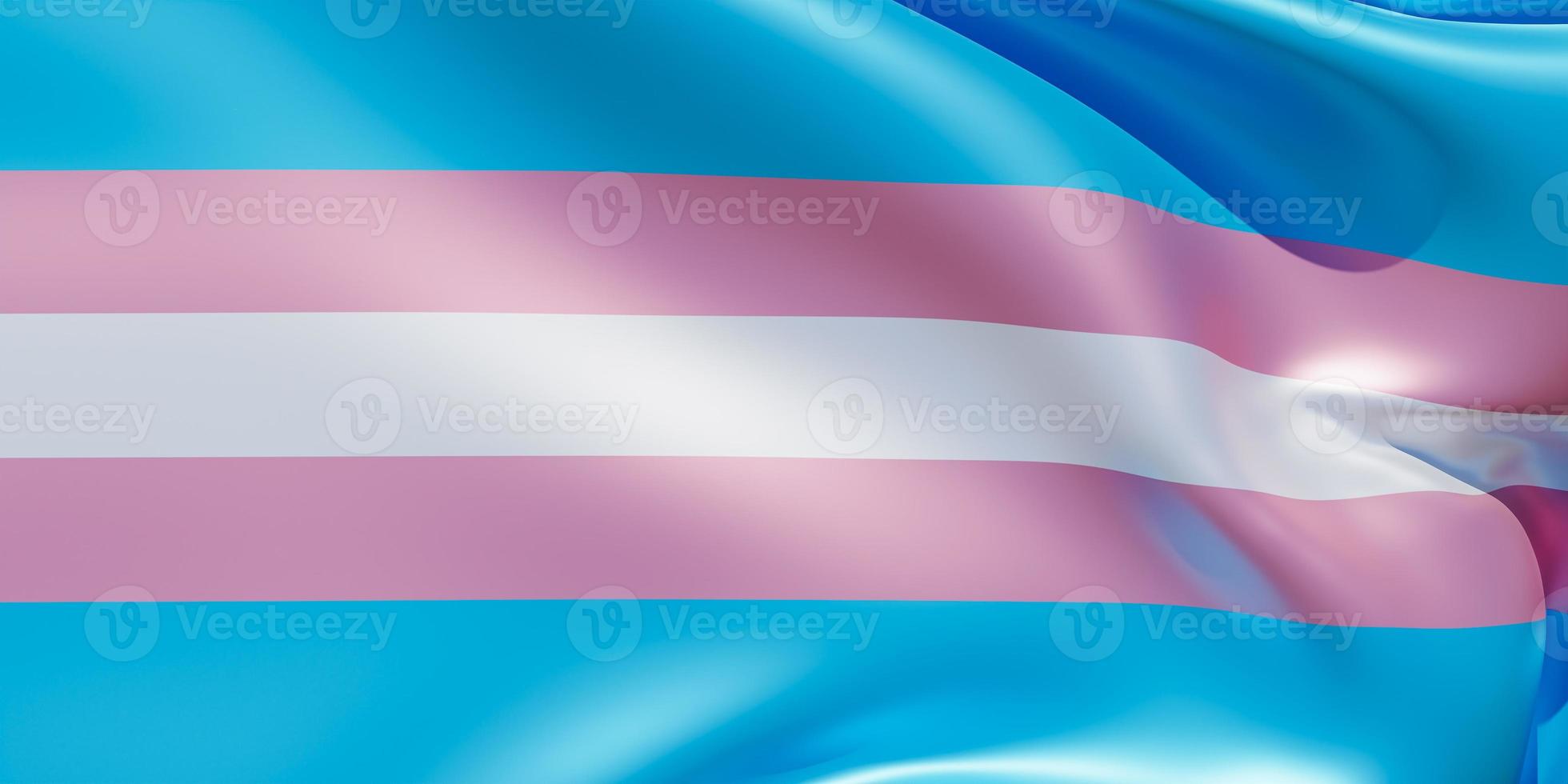 Transgender striped flag. 3d render image photo