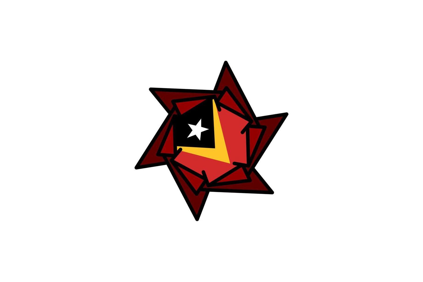 East Timor flag icon, illustration of national flag design with elegance concept vector