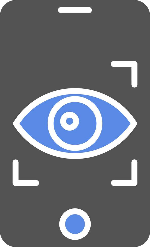 Mobile Retina Scan Vector Icon Style