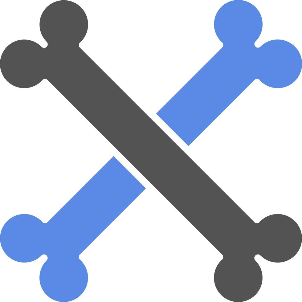 Crossbones Vector Icon Style