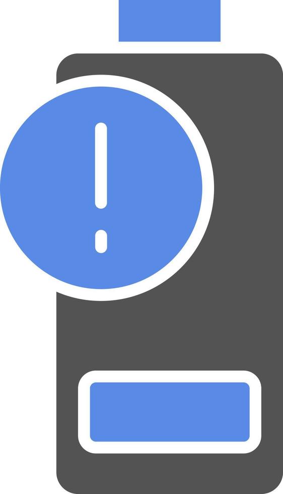 Battery Alert Vector Icon Style