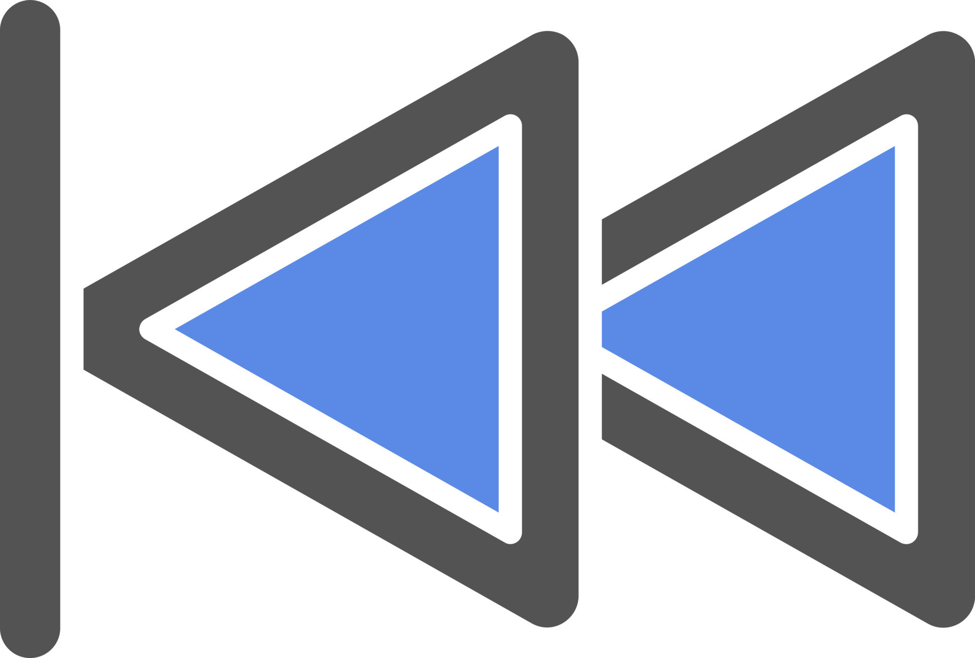 Backward Button Vector Icon Style 22409110 Vector Art at Vecteezy