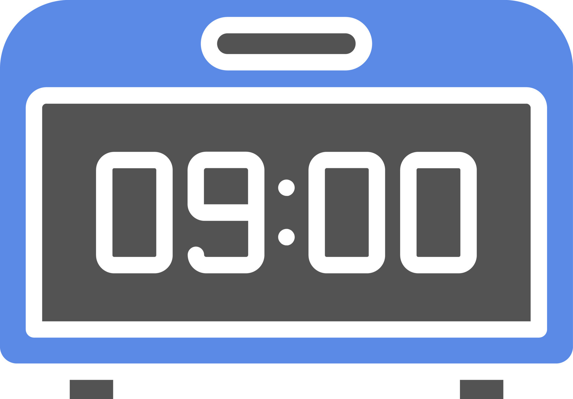 Digital Clock Vector Icon Style 22409148 Vector Art at Vecteezy
