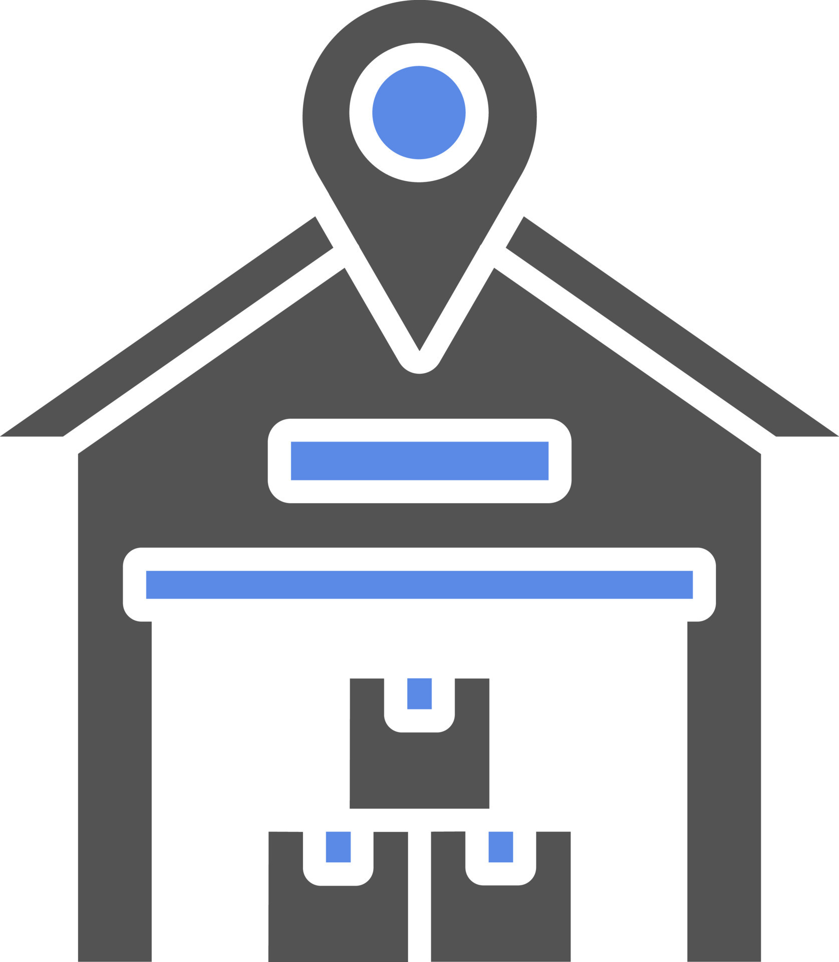 Warehouse Location Vector Icon Style 22409258 Vector Art at Vecteezy