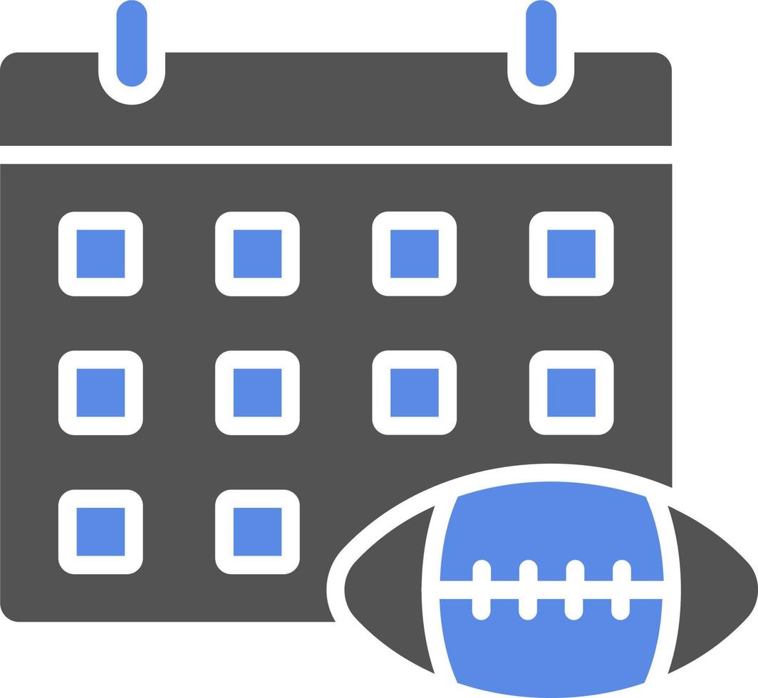 Rugby Match Date Vector Icon Style