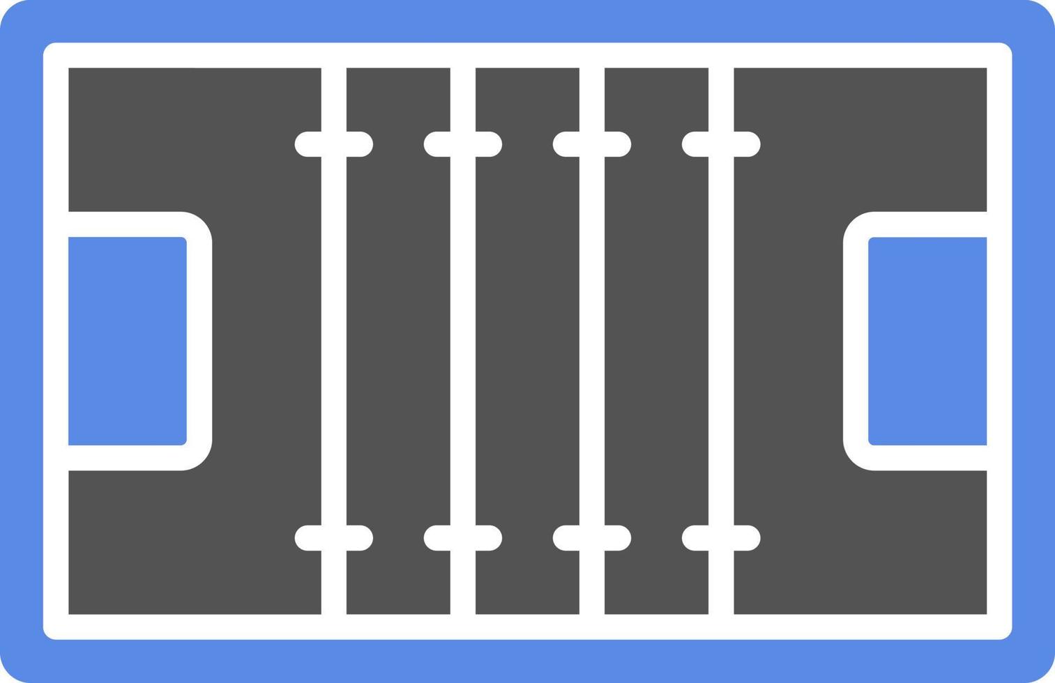 Rugby Pitch Vector Icon Style