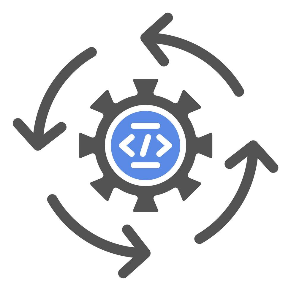 Continuous Integration Vector Icon Style