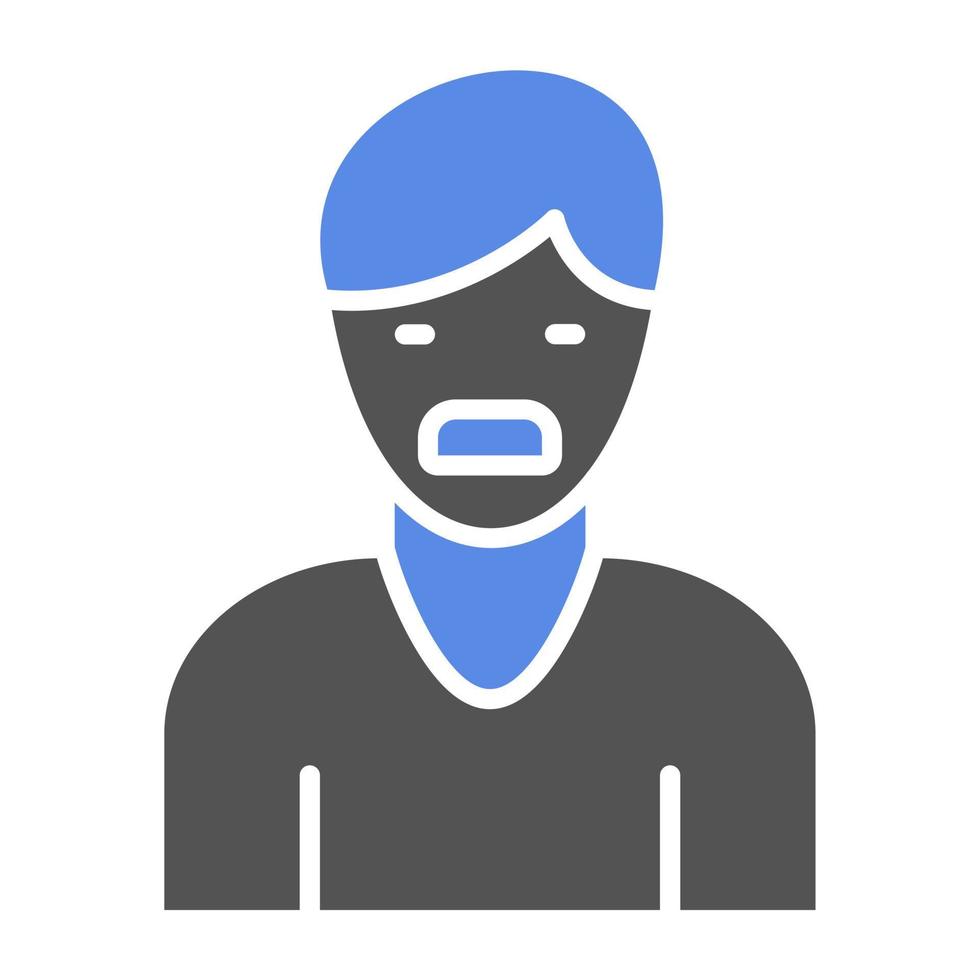 Choking Feeling Vector Icon Style