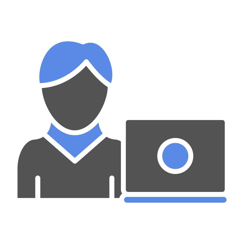 Freelancer Male Vector Icon Style