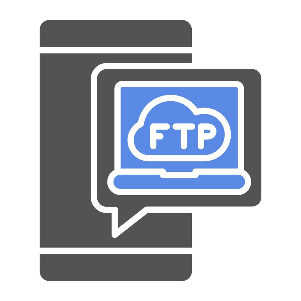 Ftp Protocol Vector Icon Style