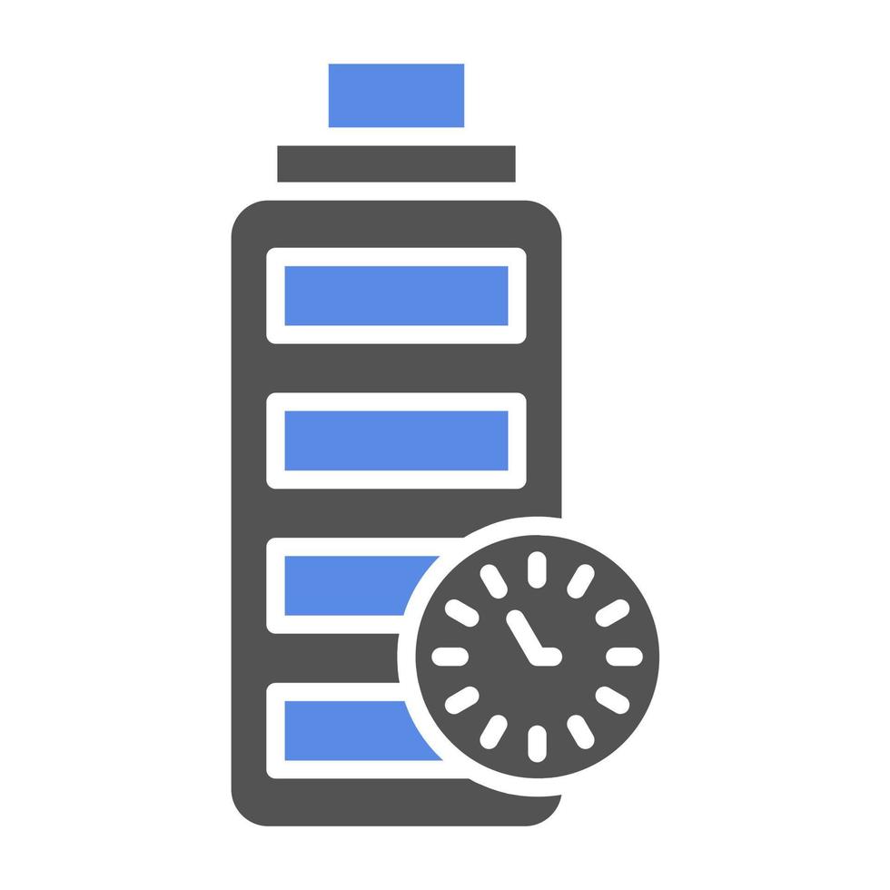 Battery Duration Vector Icon Style
