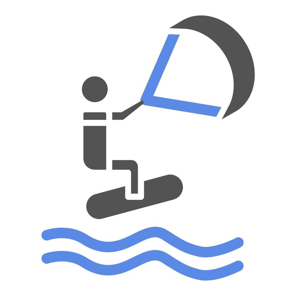 Kitesurfing Vector Icon Style