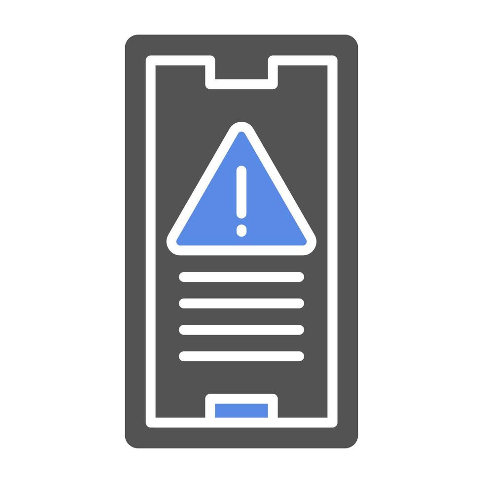 Mobile Warning Vector Icon Style