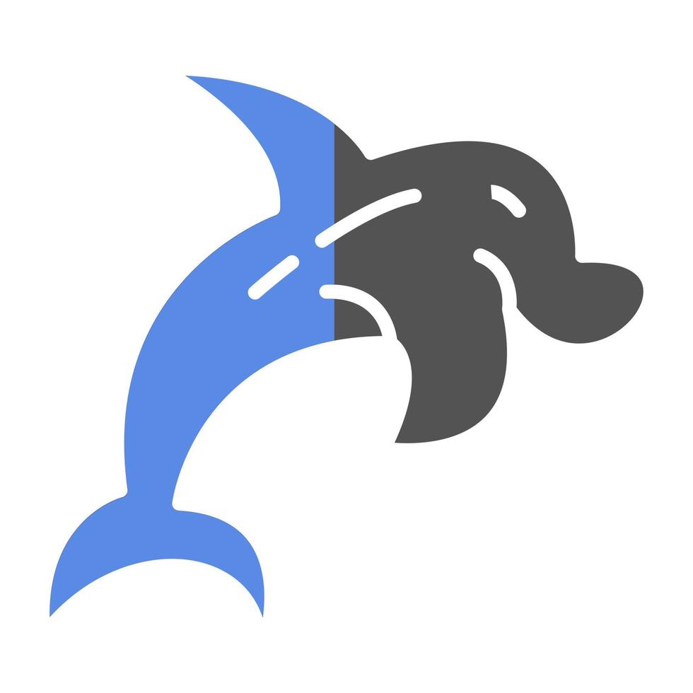 delfín vector icono estilo