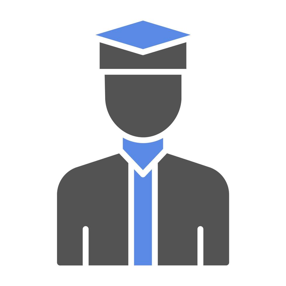 College Student Male Vector Icon Style