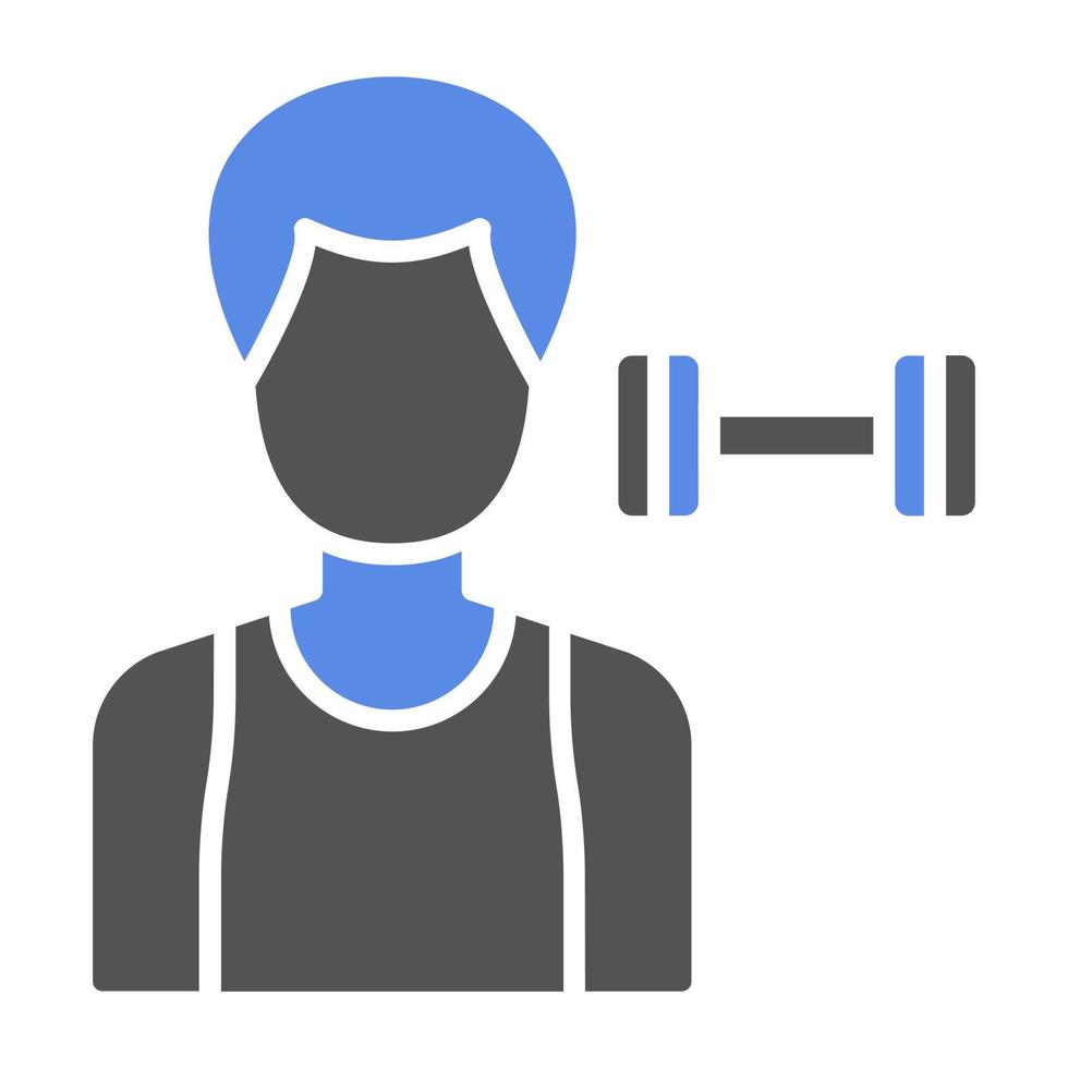 Fitness Trainer Male Vector Icon Style