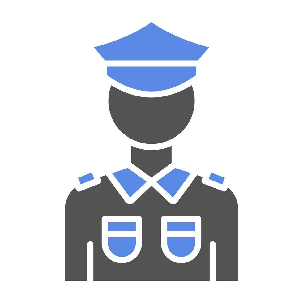 Policeman Vector Icon Style