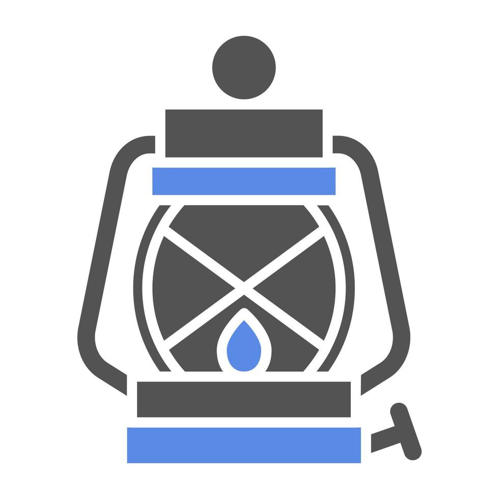 Oil Lamp Vector Icon Style