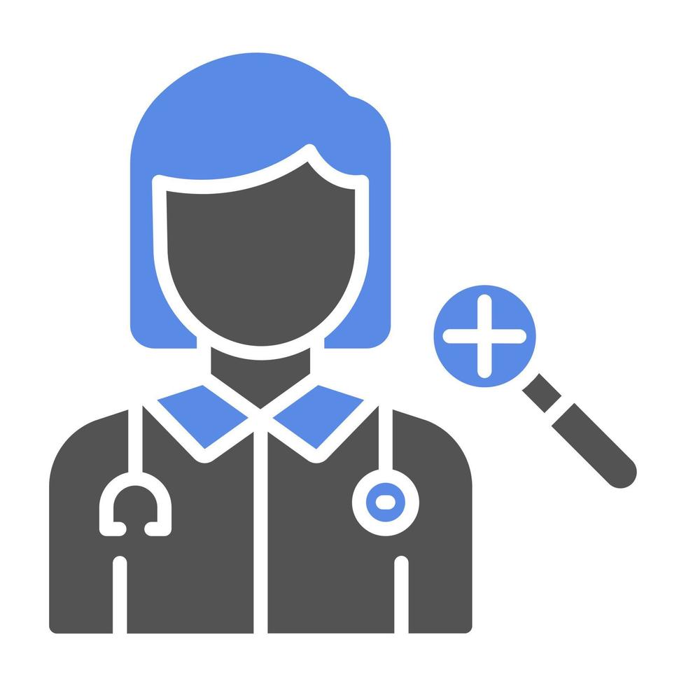 Dermatologist Female Vector Icon Style
