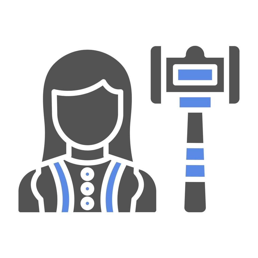 Judge Female Vector Icon Style