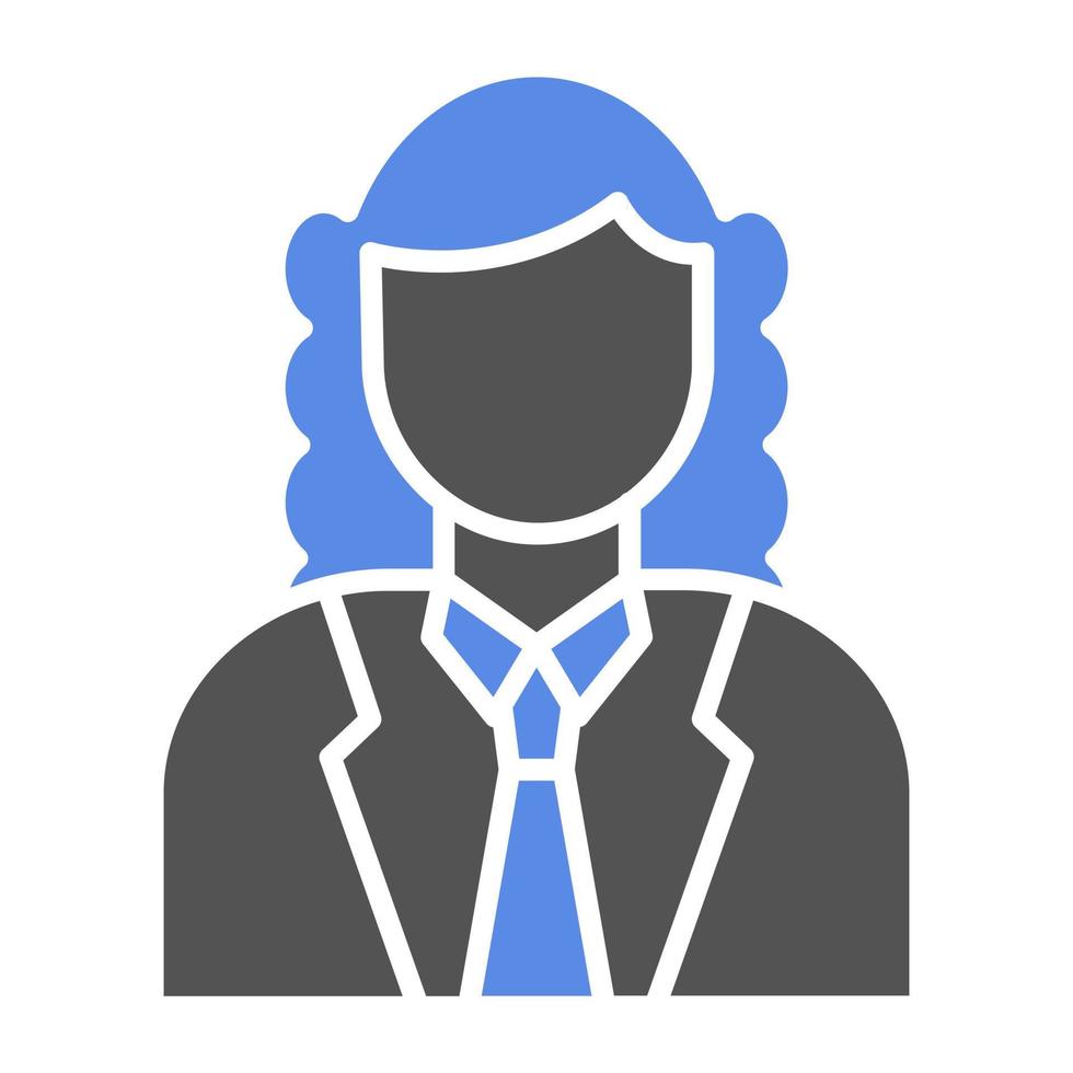 Judge Female Vector Icon Style