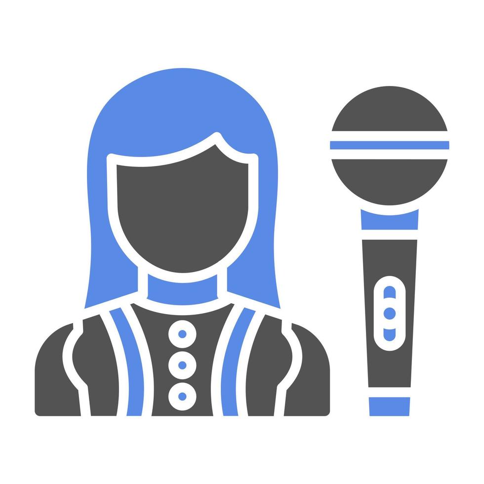 Host Female Vector Icon Style