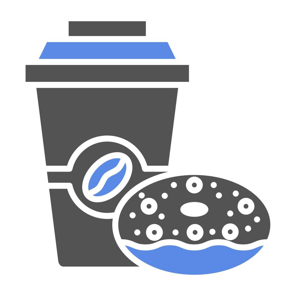 café rosquilla vector icono estilo