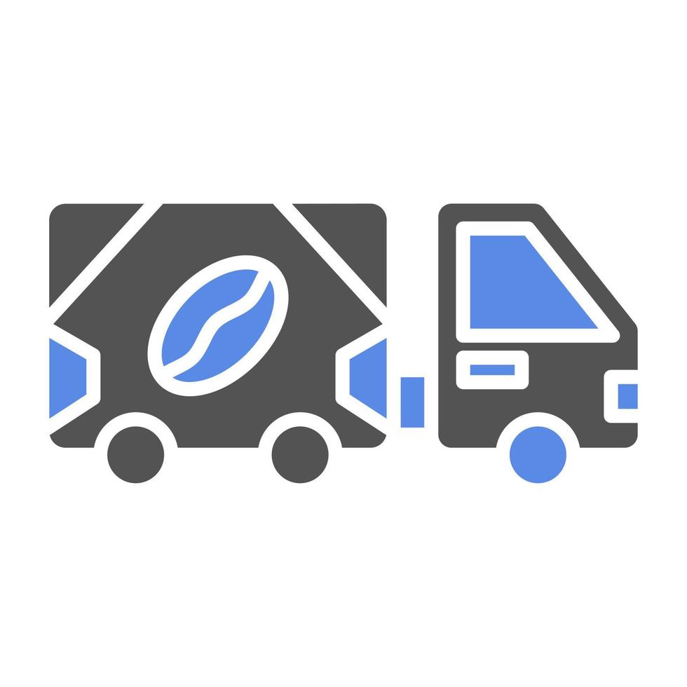 Coffee Truck Vector Icon Style