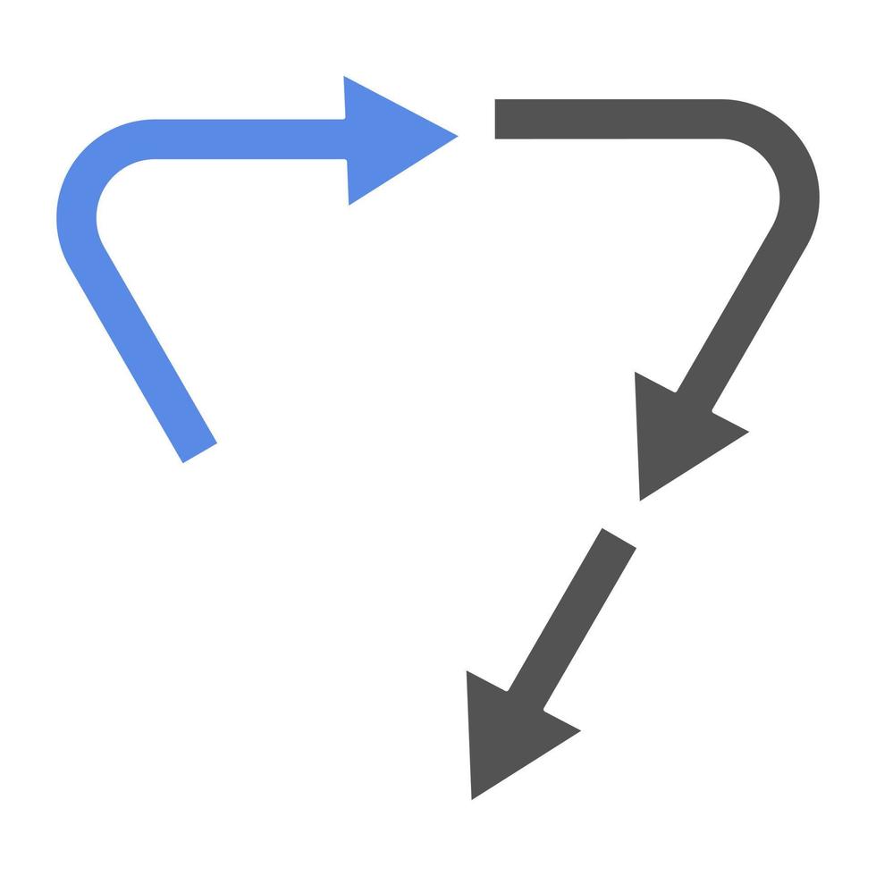 Downcycling Vector Icon Style