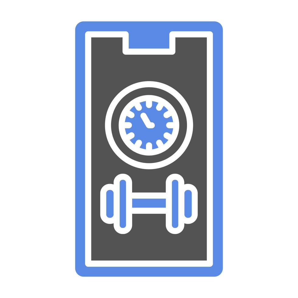 gimnasio hora vector icono estilo