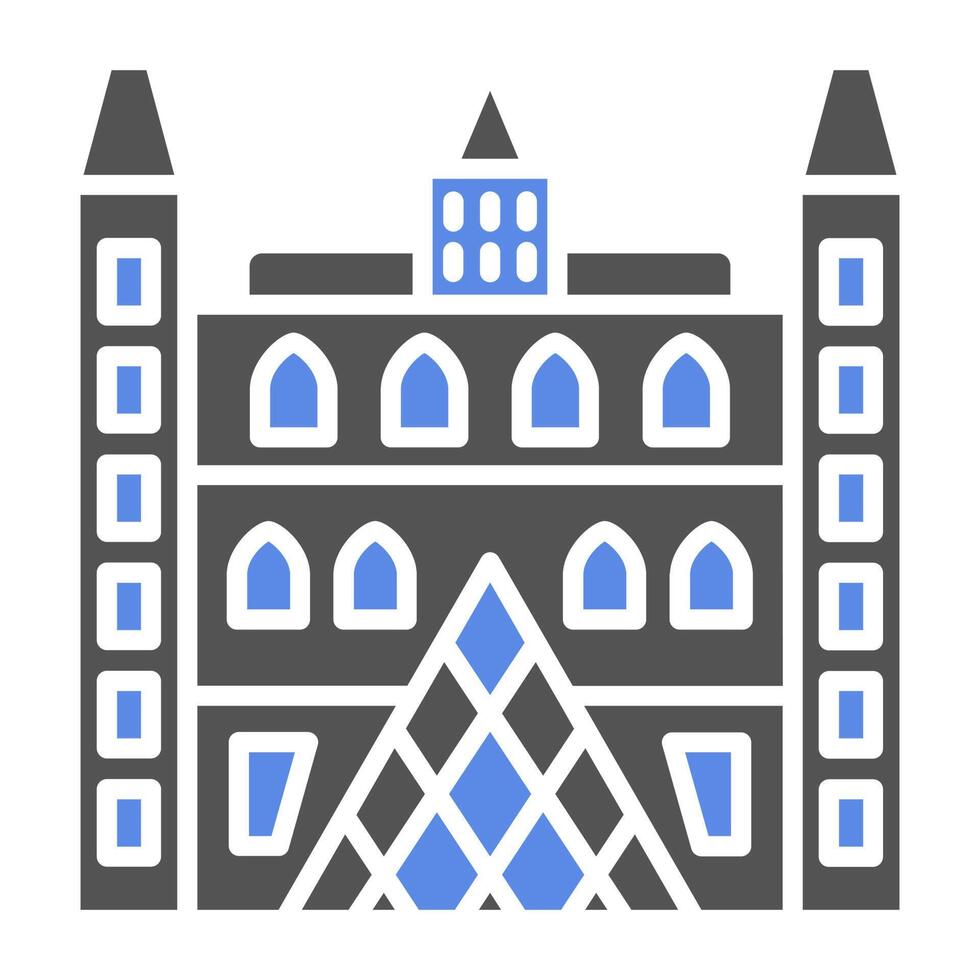 Louvre Vector Icon Style