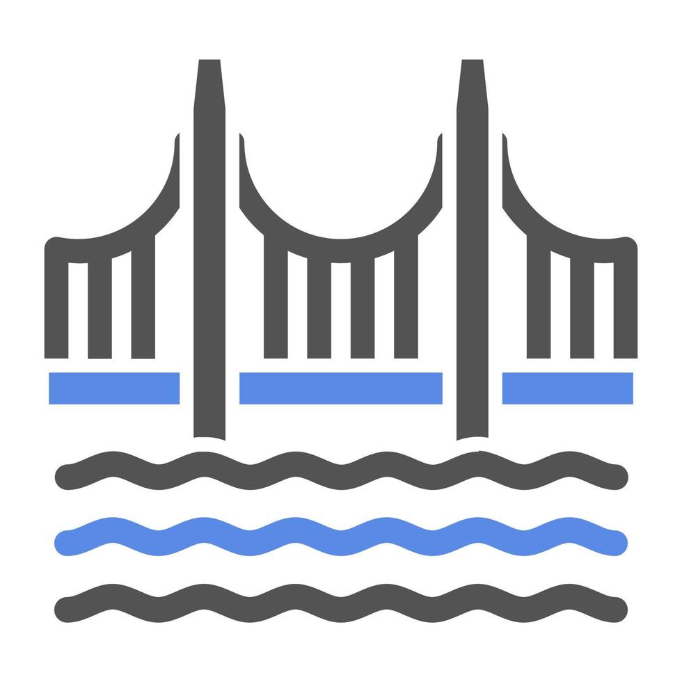 Golden Gate Bridge Vector Icon Style