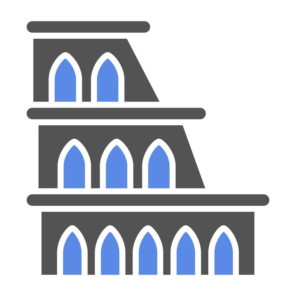 Coliseo vector icono estilo