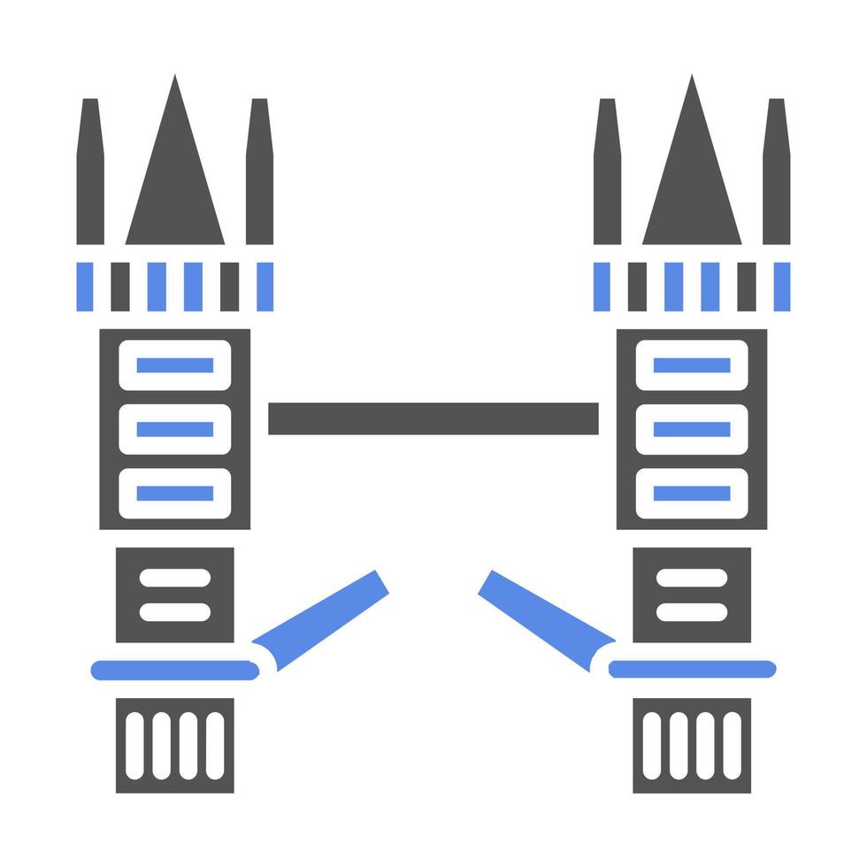 Tower Bridge Vector Icon Style