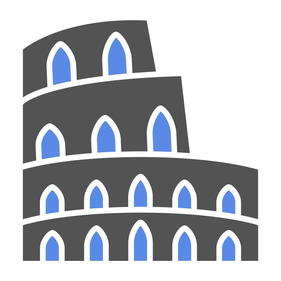 coliseo vector icono estilo