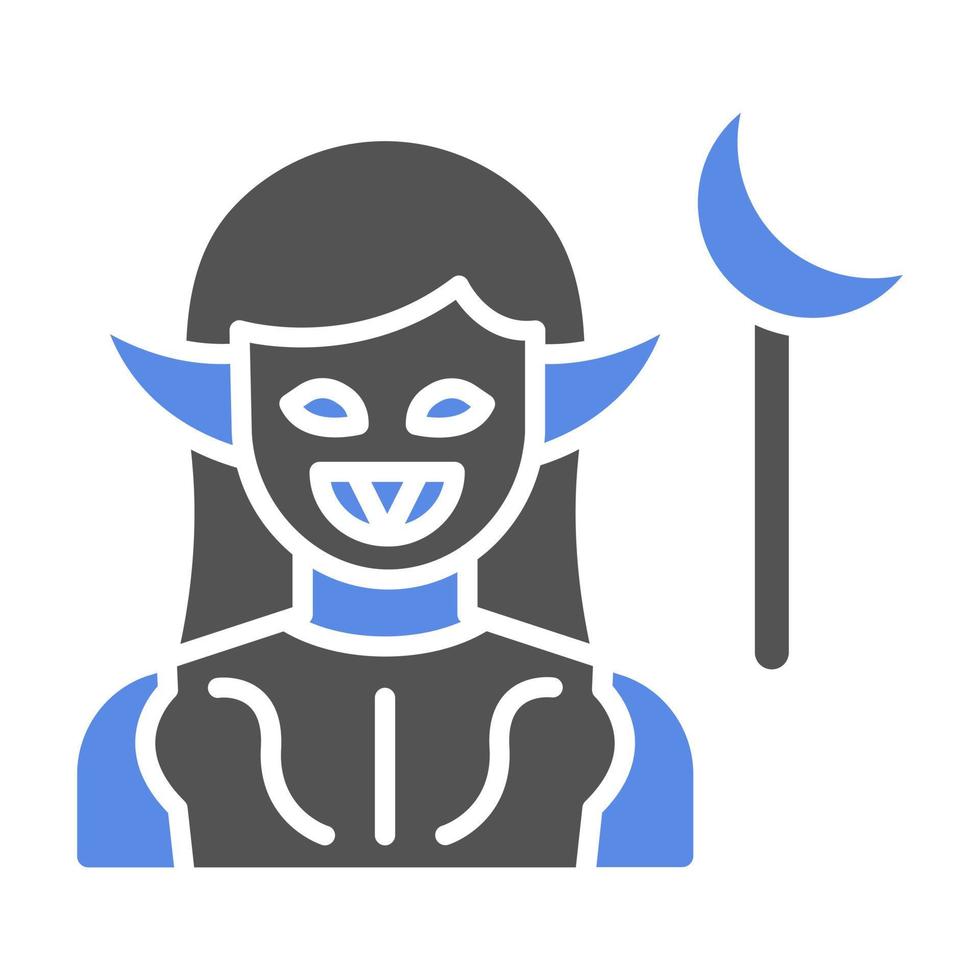 Dark Elf Vector Icon Style