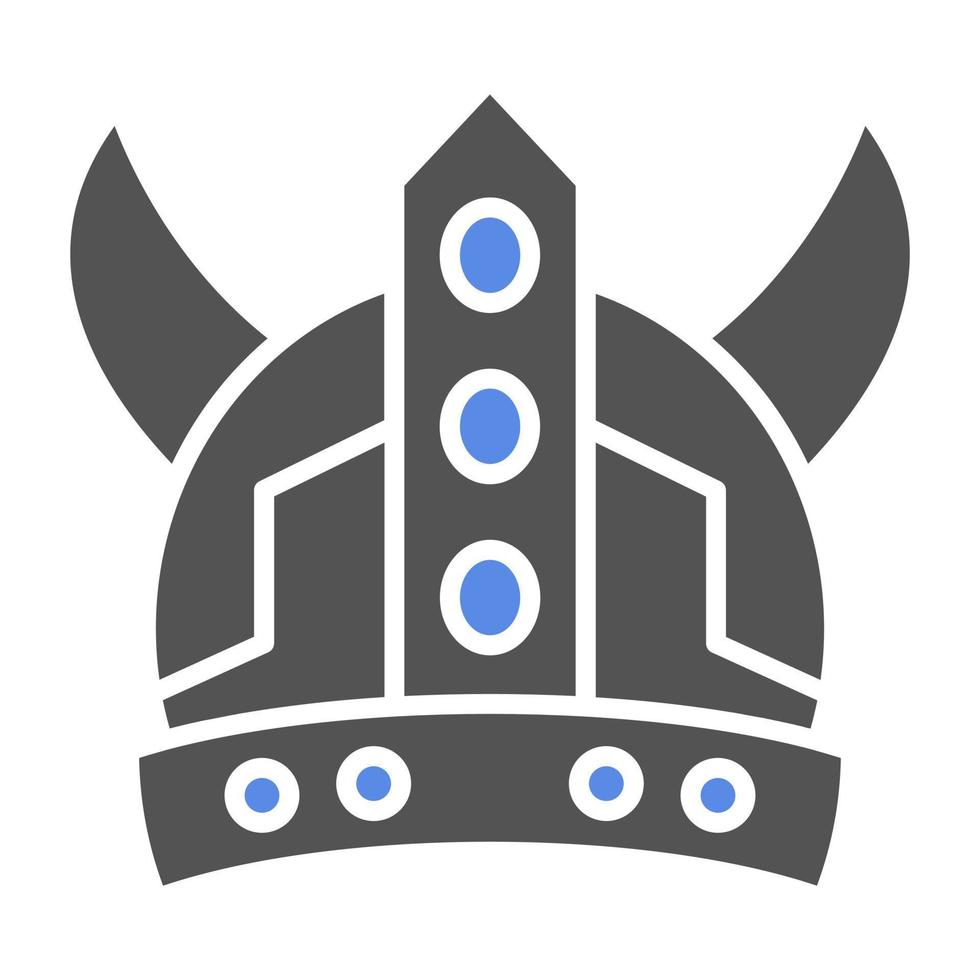 Viking Helmet Vector Icon Style