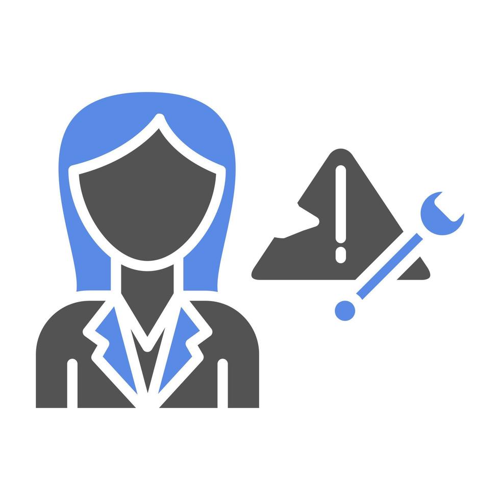 Fixer Female Vector Icon Style
