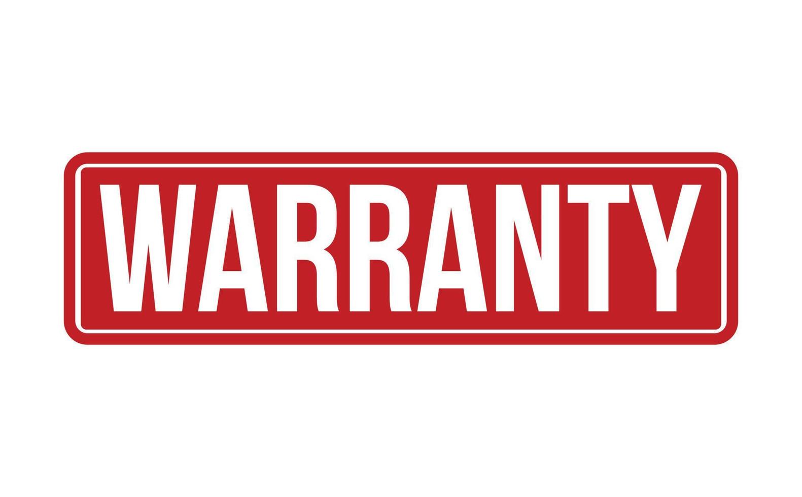 Warranty Rubber Stamp. Red Warranty Rubber Grunge Stamp Seal Vector Illustration - Vector