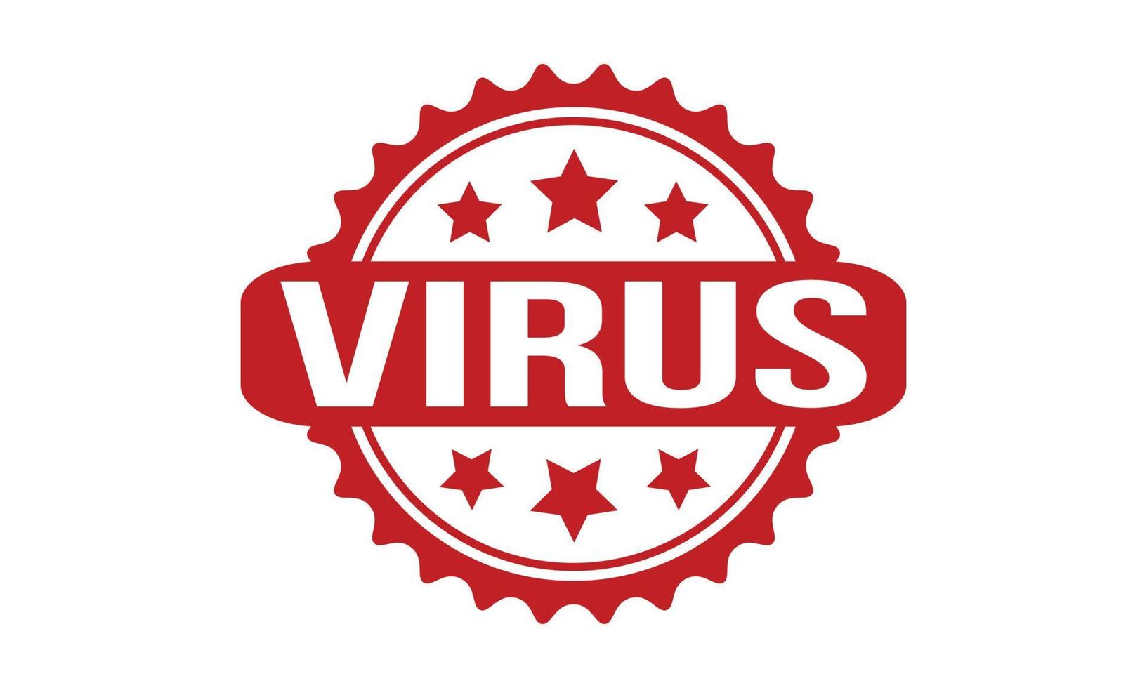 Virus Rubber Stamp. Red Virus Rubber Grunge Stamp Seal Vector Illustration