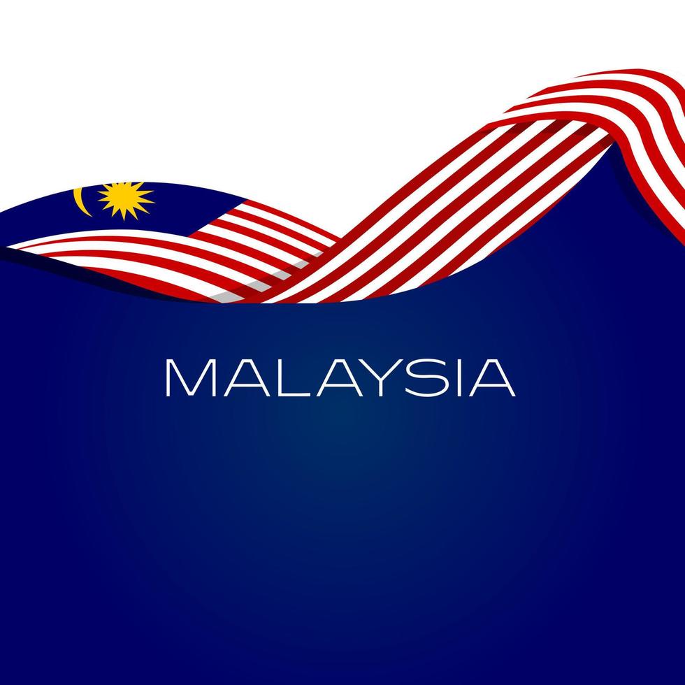 Malaysian flag ribbon. Flag banner vector Illustration