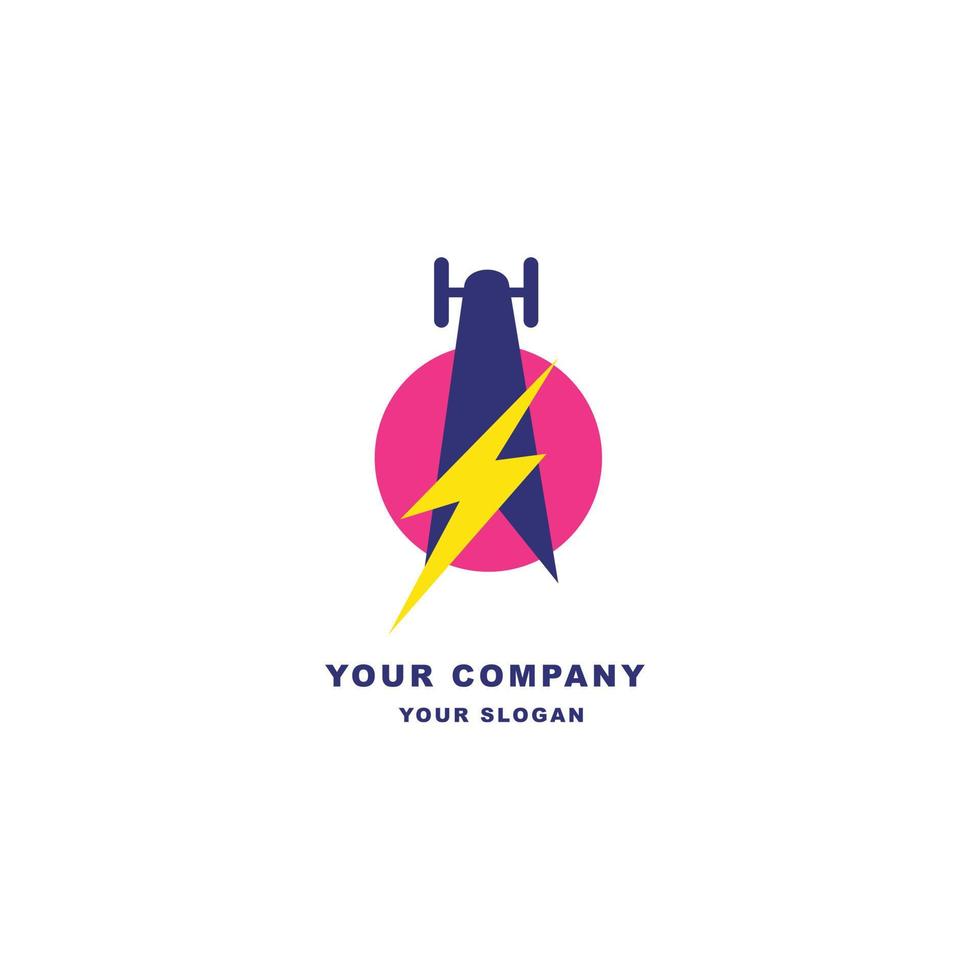 High voltage tower logo vector