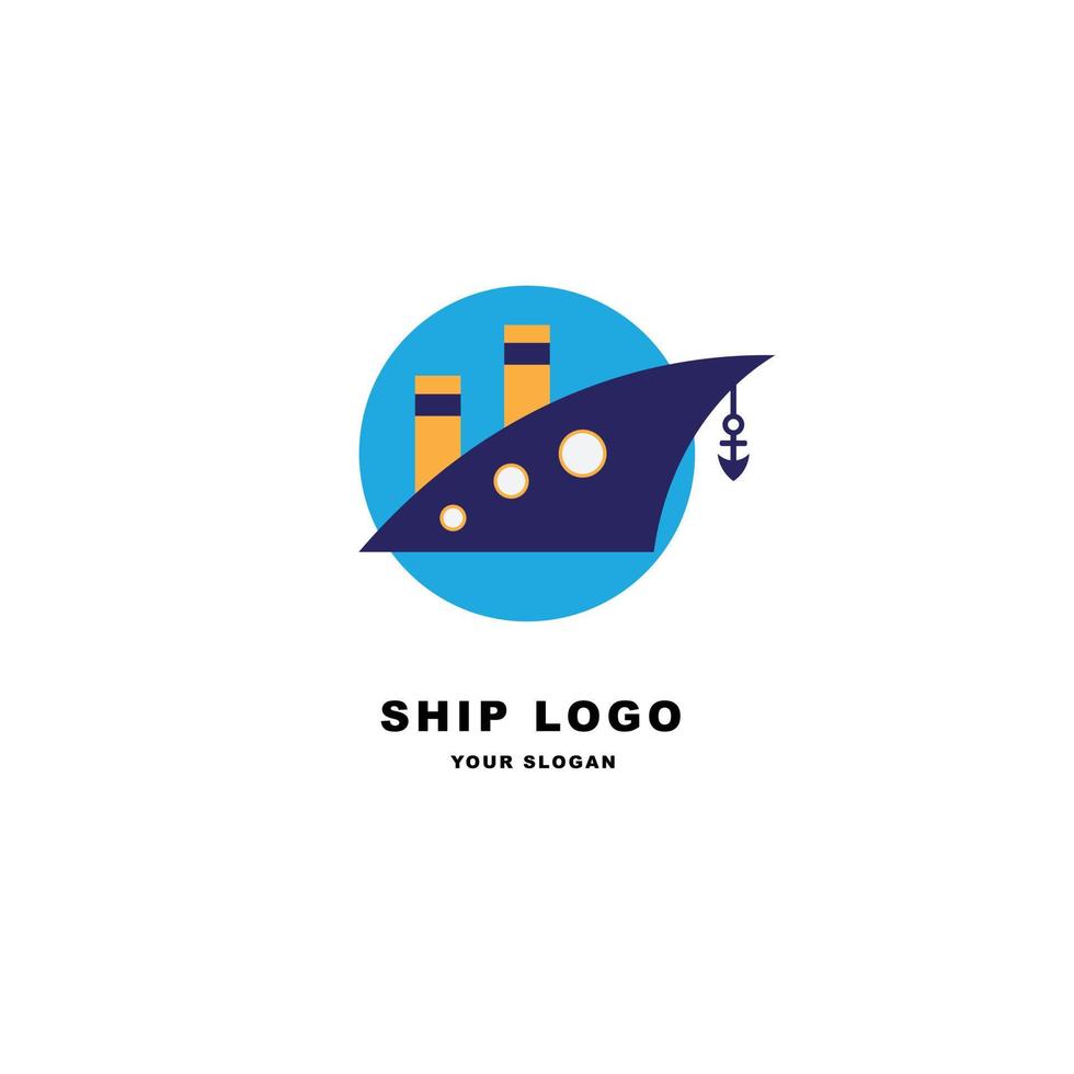 Ship logo vector for business identity