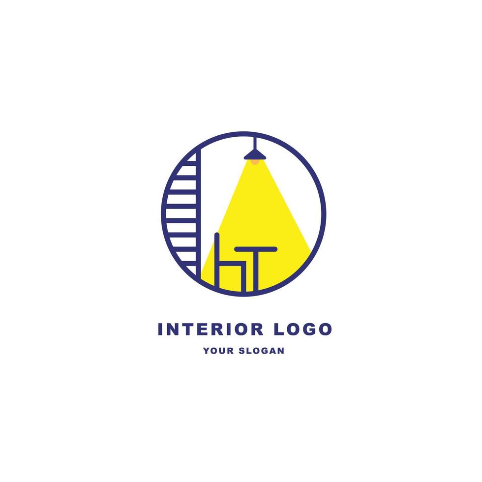 interior mueble logo diseño vector