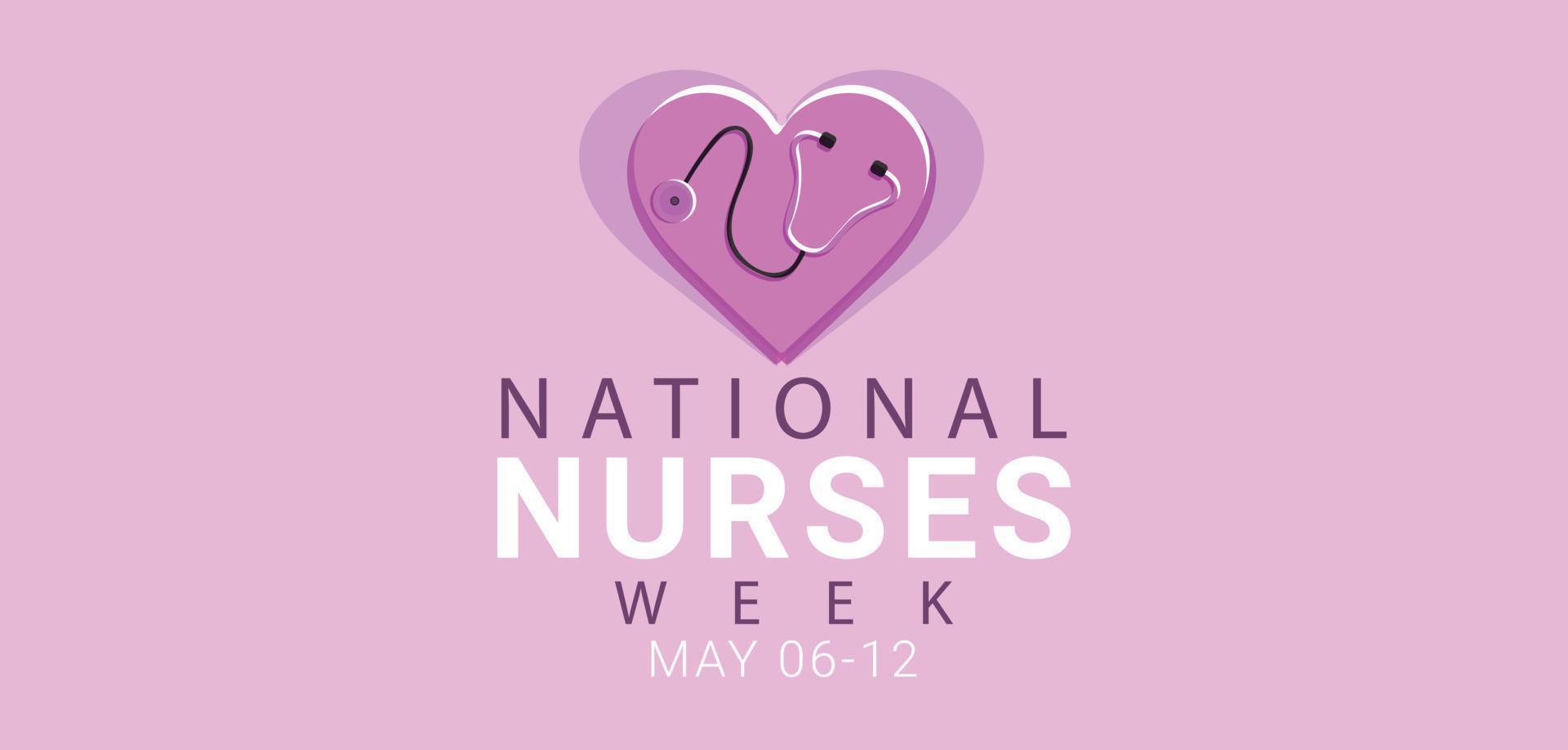 May 06 to 12 is National Nurses week. Template for background, banner, card, poster. vector