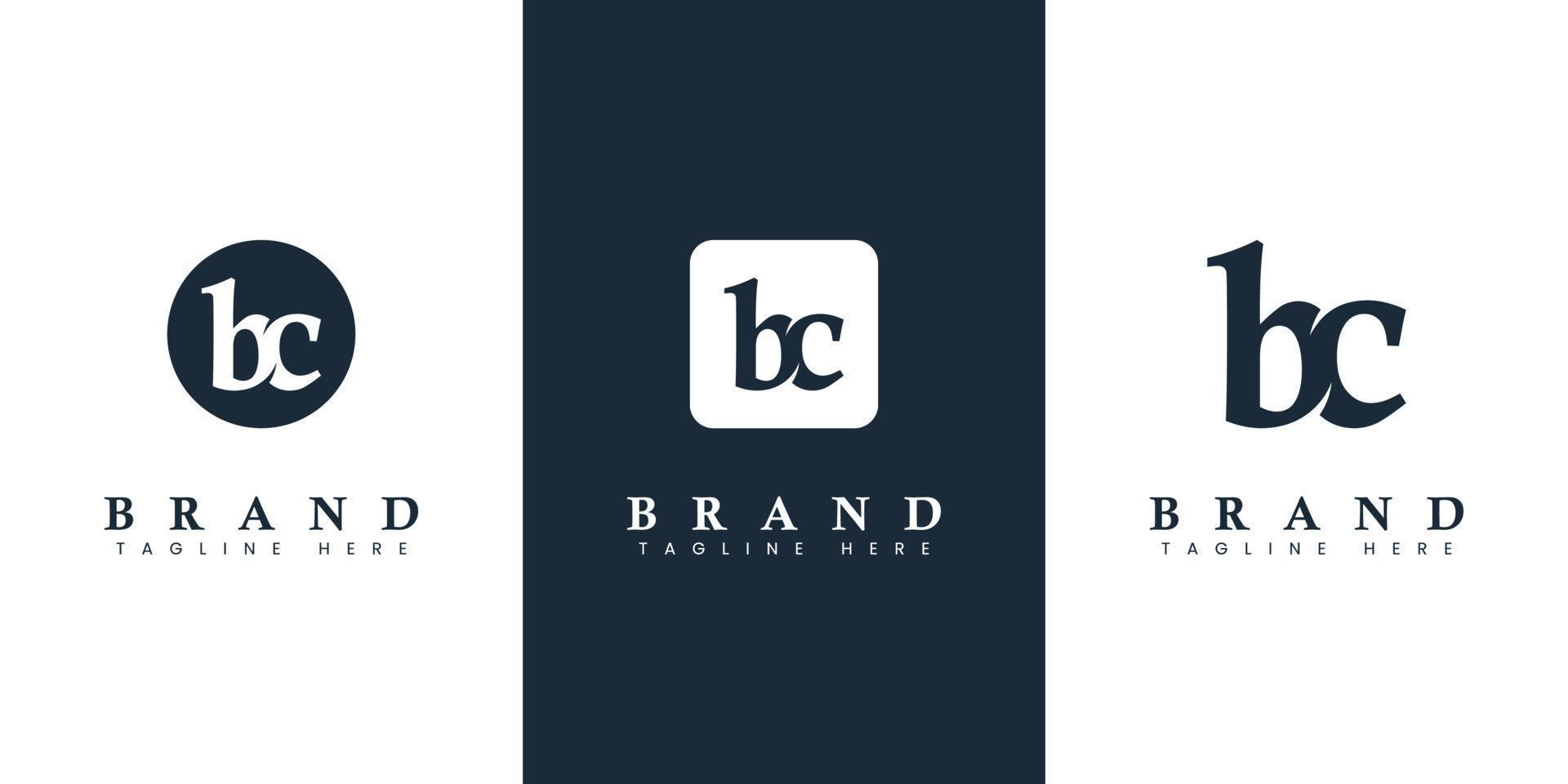 Modern and simple Lowercase BC Letter Logo, suitable for any business with BC or CB initials. vector