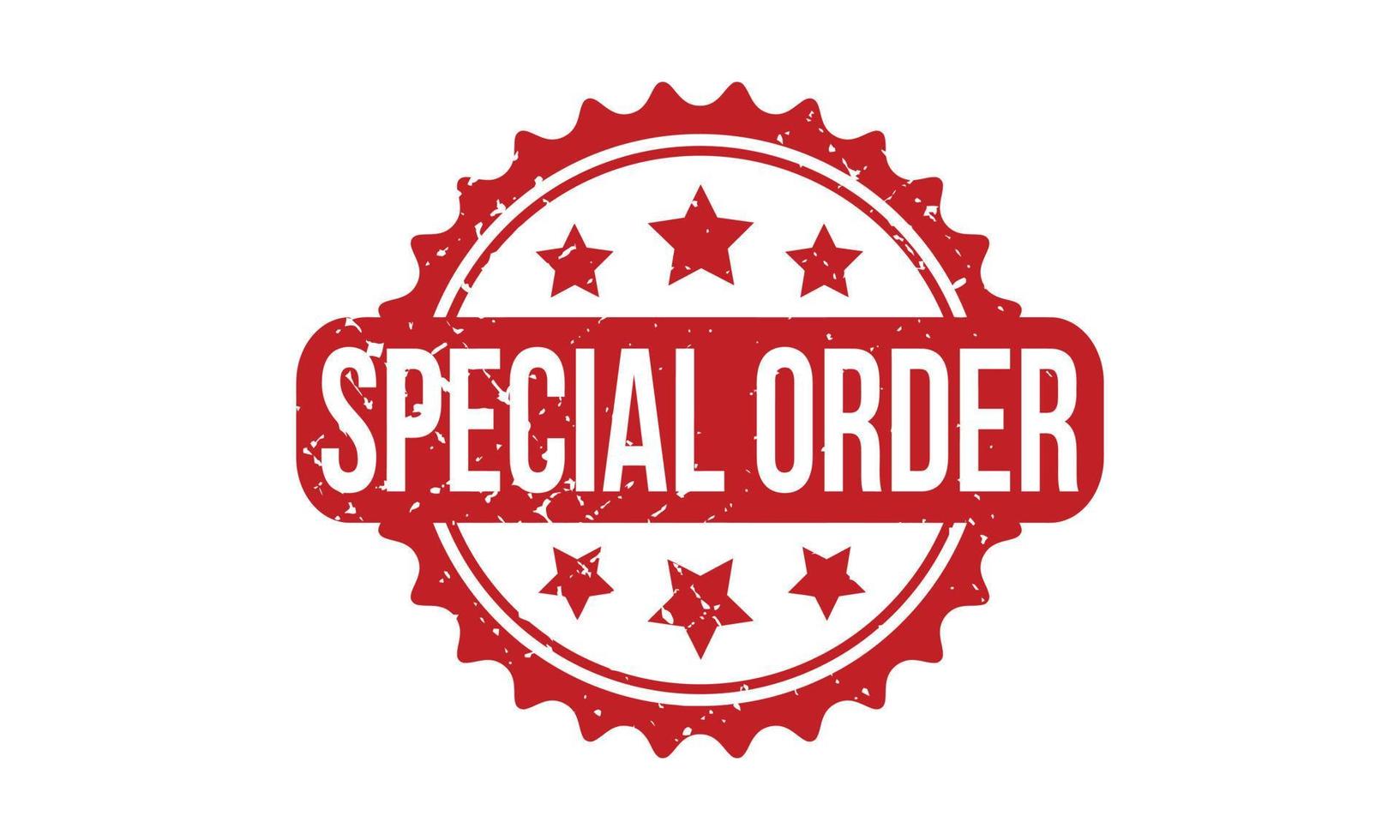 Special Order Rubber Stamp. Red Special Order Rubber Grunge Stamp Seal Vector Illustration