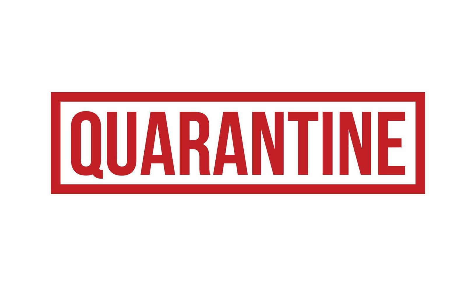 Quarantine Rubber Stamp. Red Quarantine Rubber Grunge Stamp Seal Vector Illustration - Vector