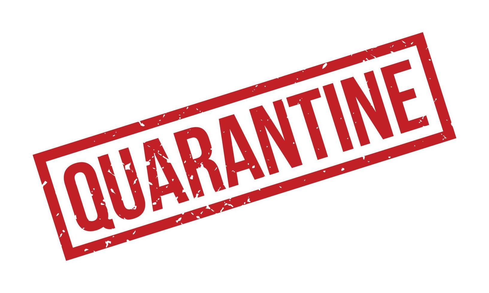 Quarantine Rubber Stamp. Red Quarantine Rubber Grunge Stamp Seal Vector Illustration - Vector