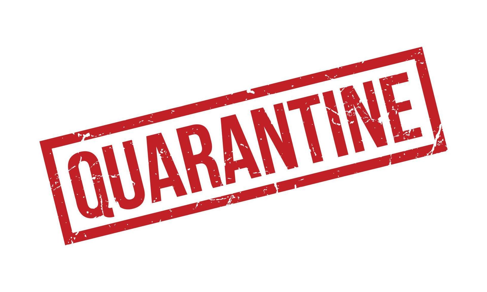 Quarantine Rubber Stamp. Red Quarantine Rubber Grunge Stamp Seal Vector Illustration - Vector